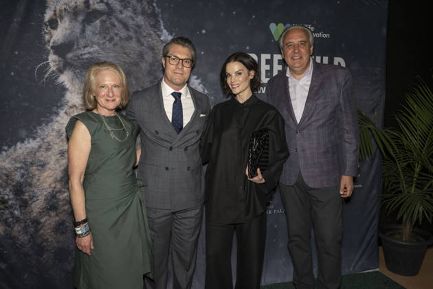 April 22, 2026, New York, New York, USA: CHRISTINE OSEKOSKI, ROBERT L. PARISIEN, JAIMIE ALEXANDER and JOHN CALVELLI walk the green carpet on Earth Day to launch the REEL WILD New York Film Festival, hosted by The Wildlife Conservation Society at The Paley Center in New York. 22 April 2026 New York USA  - ZUMAa265 20260422_zep_a265_054 Copyright: xEricxAcquayex