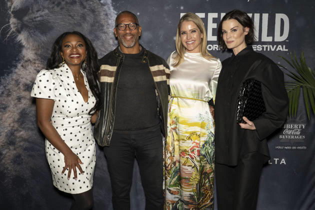 April 22, 2026, New York, New York, USA: NATURI NAUGHTON-LEWIS, CHRISTIAN COOPER, SARA HAINES and JAIMIE ALEXANDER walk the green carpet on Earth Day to launch the REEL WILD New York Film Festival, hosted by The Wildlife Conservation Society at The Paley Center in New York. 22 April 2026 New York USA  - ZUMAa265 20260422_zep_a265_075 Copyright: xEricxAcquayex