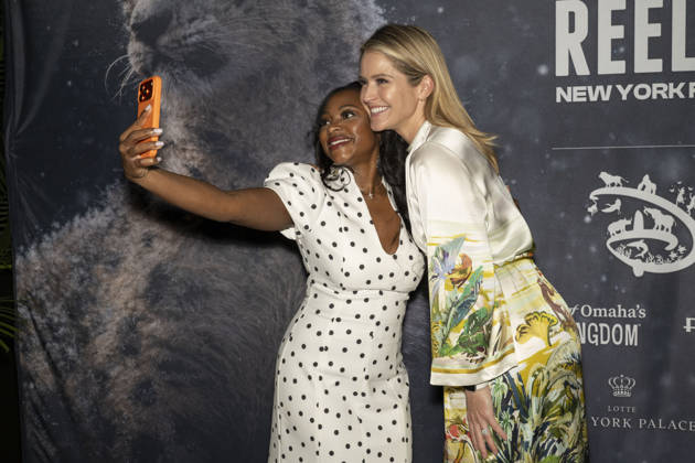 April 22, 2026, New York, New York, USA: NATURI NAUGHTON-LEWIS and SARA HAINES walk the green carpet on Earth Day to launch the REEL WILD New York Film Festival, hosted by The Wildlife Conservation Society at The Paley Center in New York. 22 April 2026 New York USA - ZUMAa265 20260422_zep_a265_072 Copyright: xEricxAcquayex
