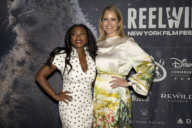 April 22, 2026, New York, New York, USA: NATURI NAUGHTON-LEWIS and SARA HAINES walk the green carpet on Earth Day to launch the REEL WILD New York Film Festival, hosted by The Wildlife Conservation Society at The Paley Center in New York. 22 April 2026 New York USA - ZUMAa265 20260422_zep_a265_074 Copyright: xEricxAcquayex