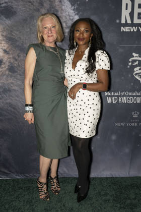 April 22, 2026, New York, New York, USA: CHRISTINE OSEKOSKI and NATURI NAUGHTON-LEWIS walk the green carpet on Earth Day to launch the REEL WILD New York Film Festival, hosted by The Wildlife Conservation Society at The Paley Center in New York. 22 April 2026 New York USA - ZUMAa265 20260422_zep_a265_068 Copyright: xEricxAcquayex