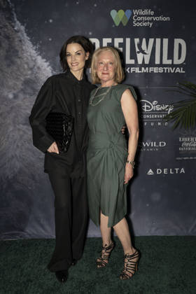 April 22, 2026, New York, New York, USA: JAIMIE ALEXANDER and CHRISTINE OSEKOSKI walk the green carpet on Earth Day to launch the REEL WILD New York Film Festival, hosted by The Wildlife Conservation Society at The Paley Center in New York. 22 April 2026 New York USA - ZUMAa265 20260422_zep_a265_052 Copyright: xEricxAcquayex
