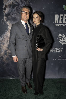 April 22, 2026, New York, New York, USA: ROBERT L. PARISIEN and JAIMIE ALEXANDER walk the green carpet on Earth Day to launch the REEL WILD New York Film Festival, hosted by The Wildlife Conservation Society at The Paley Center in New York. 22 April 2026 New York USA - ZUMAa265 20260422_zep_a265_055 Copyright: xEricxAcquayex