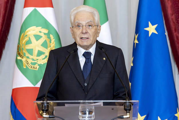 April 23, 2026, Rome, Rome, Italy: President Sergio Mattarella meets with representatives of the Combatant and Armed Forces Associations, marking the 81st anniversary of the Liberation. Rome, Italy 23 April 2026 Rome Italy  - ZUMAa289 20260423_zia_a289_256 Copyright: xPaulxGiandottix