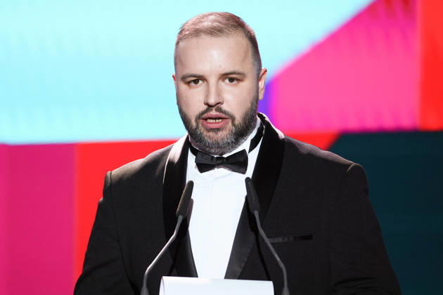 RUSSIA, MOSCOW - APRIL 23, 2026: Screenwriter Andrei Zolotarev attends the closing ceremony of the 48th Moscow International Film Festival at the Rossiya Theatre. Sergei Bulkin TASS  91614728