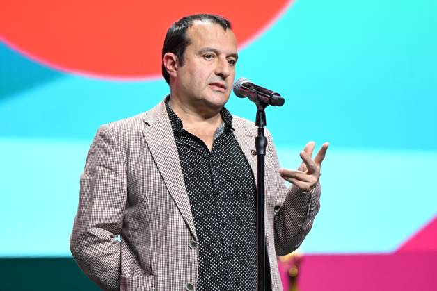 Russia Moscow International Film Festival 9150252 23.04.2026 Main Competition Jury member Basque film director Javier Rebollo speaks during the closing ceremony of the 48th Moscow International Film Festival (MIFF) in Moscow, Russia. Ekaterina Chesnokova Sputnik Moscow Russia  Copyright: xEkaterinaxChesnokovax