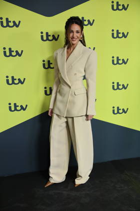 . 23 04 2026. London, United Kingdom. Michelle Keegan arriving at the ITV Showcase photo call in London.  xStephenxLockx xi-Imagesx IIM-26728-0006