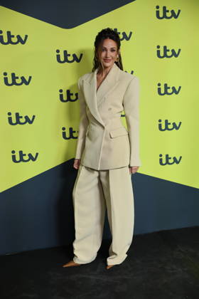 . 23 04 2026. London, United Kingdom. Michelle Keegan arriving at the ITV Showcase photo call in London.  xStephenxLockx xi-Imagesx IIM-26728-0008