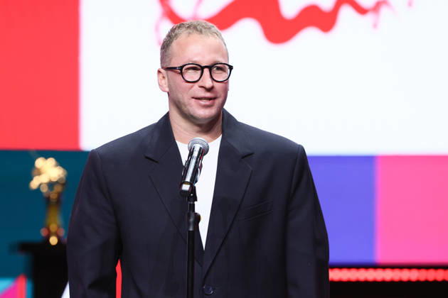 RUSSIA, MOSCOW - APRIL 23, 2026: Film director Pavel Ivanov receives the People s Choice Award for the film The Father during the closing ceremony of the 48th Moscow International Film Festival at the Rossiya Theatre. Sergei Bulkin TASS  91616519