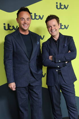 . 23 04 2026. London, United Kingdom. Ant and Dec arriving at the ITV Showcase photo call in London.  xStephenxLockx xi-Imagesx IIM-26728-0014