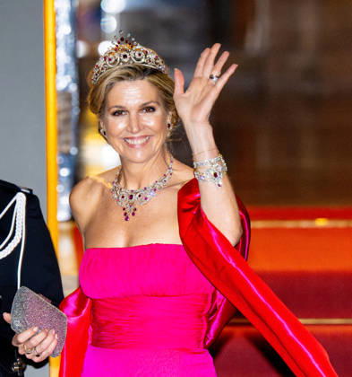 Royal Couple Offers Corps Diplomatic Dinner, Amsterdam - 23 Apr 2026 Queen Maxima at the Corps Diplomatique for a gala dinner at the Royal Palace Amsterdam. Amsterdam The Netherlands  Copyright: xMischaxSchoemakerx
