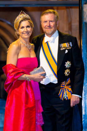 Royal Couple Offers Corps Diplomatic Dinner, Amsterdam - 23 Apr 2026 King Willem-Alexander and Queen Maxima at the Corps Diplomatique for a gala dinner at the Royal Palace Amsterdam. Amsterdam The Netherlands  Copyright: xMischaxSchoemakerx