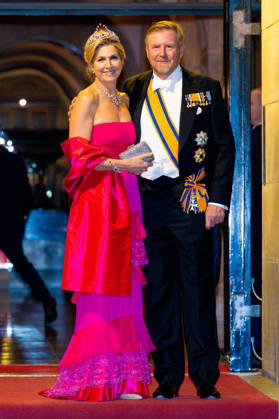 Royal Couple Offers Corps Diplomatic Dinner, Amsterdam - 23 Apr 2026 King Willem-Alexander and Queen Maxima at the Corps Diplomatique for a gala dinner at the Royal Palace Amsterdam. Amsterdam The Netherlands  Copyright: xMischaxSchoemakerx