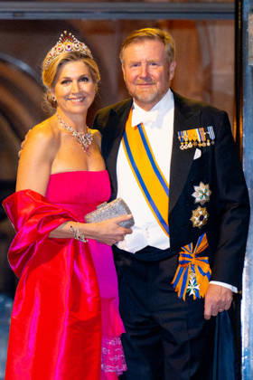 Royal Couple Offers Corps Diplomatic Dinner, Amsterdam - 23 Apr 2026 King Willem-Alexander and Queen Maxima at the Corps Diplomatique for a gala dinner at the Royal Palace Amsterdam. Amsterdam The Netherlands  Copyright: xMischaxSchoemakerx