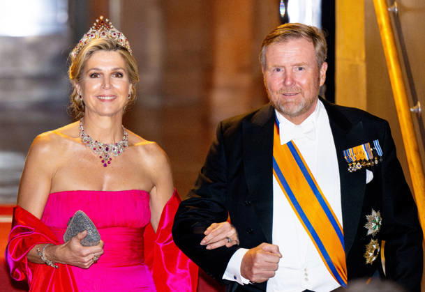 Royal Couple Offers Corps Diplomatic Dinner, Amsterdam - 23 Apr 2026 King Willem-Alexander and Queen Maxima at the Corps Diplomatique for a gala dinner at the Royal Palace Amsterdam. Amsterdam The Netherlands  Copyright: xMischaxSchoemakerx