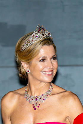 Royal Couple Offers Corps Diplomatic Dinner, Amsterdam - 23 Apr 2026 Queen Maxima at the Corps Diplomatique for a gala dinner at the Royal Palace Amsterdam. Amsterdam The Netherlands  Copyright: xMischaxSchoemakerx