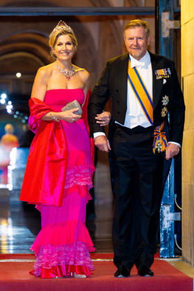 Royal Couple Offers Corps Diplomatic Dinner, Amsterdam - 23 Apr 2026 King Willem-Alexander and Queen Maxima at the Corps Diplomatique for a gala dinner at the Royal Palace Amsterdam. Amsterdam The Netherlands  Copyright: xMischaxSchoemakerx