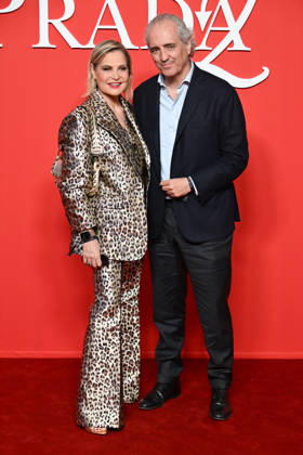 Milan, red carpet film - The Devil Wears Prada - Pictured: Simona Ventura, Giovanni Terzi  Copyright: xSimonaxChiocciax xipa-agency.netx xFotosickix IPA_Agency_IPA74184045