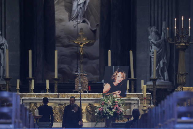 Nathalie Baye Funeral - Paris Atmosphere the funeral of French actress Nathalie Baye at Saint Sulpice Church, in Paris, France on April 24, 2026. Photo by Nasser Berzane ABACAPRESS.COM Paris France  Copyright: xBerzanexNasser ABACAx