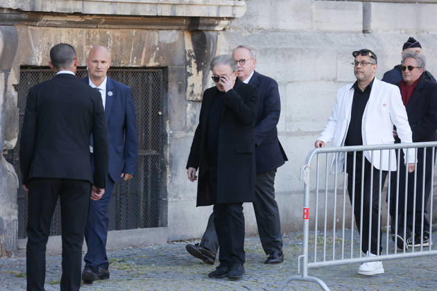 Nathalie Baye Funeral - Paris Michel Drucker, Renaud Donnedieu de Vabres attending the funeral of French actress Nathalie Baye at Saint Sulpice Church, in Paris, France on April 24, 2026. Photo by Nasser Berzane ABACAPRESS.COM Paris France  Copyright: xBerzanexNasser ABACAx