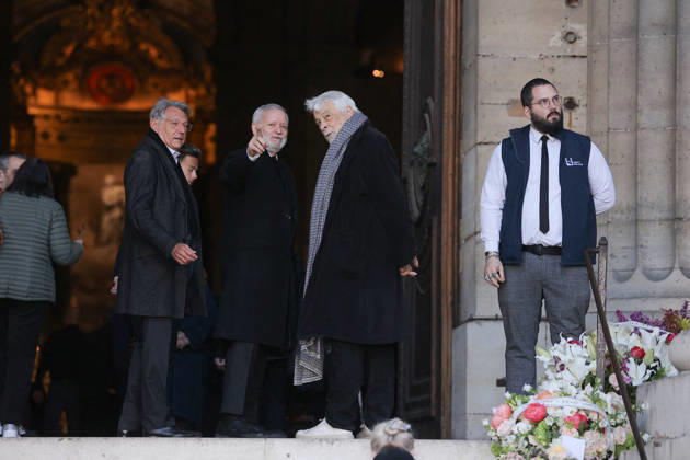 Nathalie Baye Funeral - Paris Francis Huster, Jacques Weber attending the funeral of French actress Nathalie Baye at Saint Sulpice Church, in Paris, France on April 24, 2026. Photo by Nasser Berzane ABACAPRESS.COM Paris France  Copyright: xBerzanexNasser ABACAx