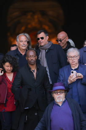 Nathalie Baye Funeral - Paris Jean-Pierre Lavoignat, Francois Ozon during the funeral of French actress Nathalie Baye at Saint Sulpice Church, in Paris, France on April 24, 2026. Photo by Nasser Berzane ABACAPRESS.COM Paris France  Copyright: xBerzanexNasser ABACAx