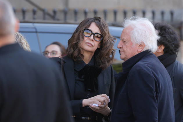Nathalie Baye Funeral - Paris Valerie Lemercier, Andre Dussollier during the funeral of French actress Nathalie Baye at Saint Sulpice Church, in Paris, France on April 24, 2026. Photo by Nasser Berzane ABACAPRESS.COM Paris France  Copyright: xBerzanexNasser ABACAx