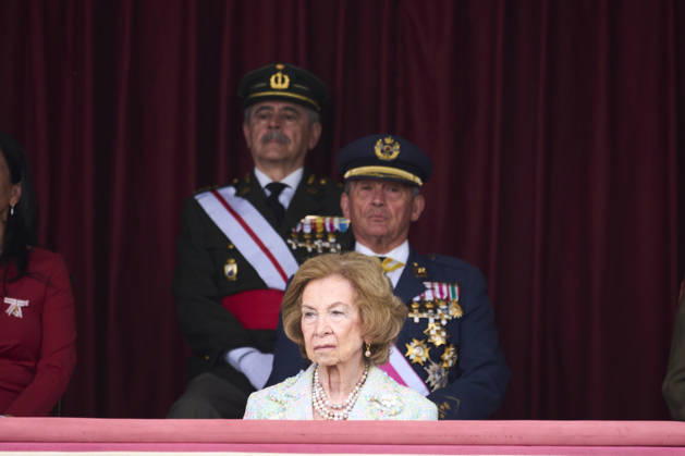 Queen Sofia attends Oath or pledge of allegiance to the Spanish flag by civilian staff The former Queen Sofia attends Oath or pledge of allegiance to the Spanish flag by civilian staff at Cuartel de El Rey on April 24, 2026 in Madrid, Spain Photo by IMAGO MPG Madrid Cuartel de El Rey Madrid Spain  Copyright: xMPGx