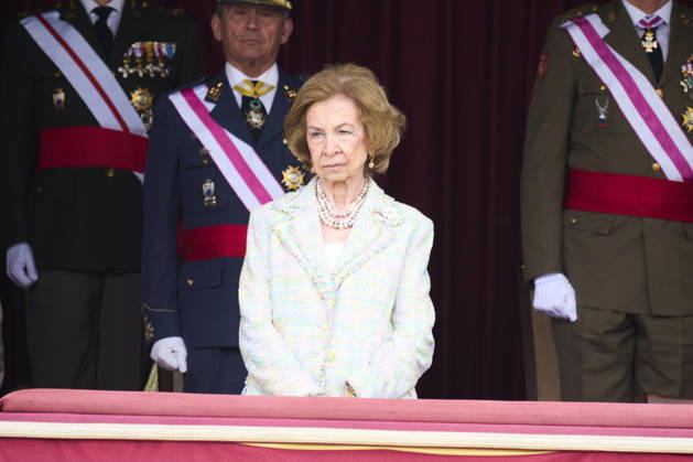 Queen Sofia attends Oath or pledge of allegiance to the Spanish flag by civilian staff The former Queen Sofia attends Oath or pledge of allegiance to the Spanish flag by civilian staff at Cuartel de El Rey on April 24, 2026 in Madrid, Spain Photo by IMAGO MPG Madrid Cuartel de El Rey Madrid Spain  Copyright: xMPGx