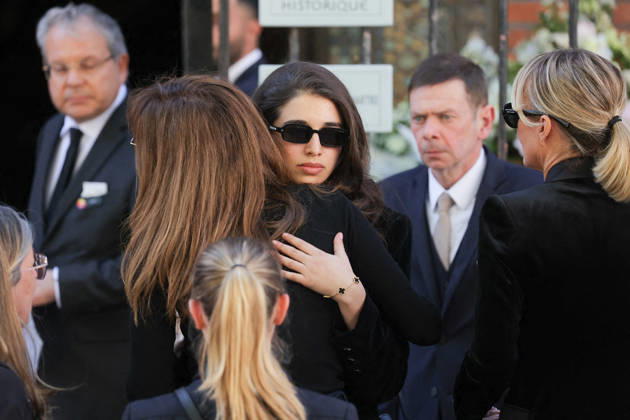 Nadia Fares Funeral - Paris Shana Chasman at the funeral ceremony of French actress Nadia Fares at the Saint-Jean de Montmartre church in Paris on April 24, 2026. Nadia Fares died on April 17, 2026, aged 57, after being found unconscious in a swimming pool in Paris and several days in a coma. Photo by Nasser Berzane ABACAPRESS.COM Paris France  Copyright: xBerzanexNasser ABACAx