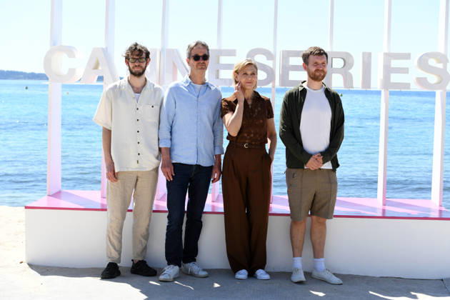 Harvest Photocall - The 9th Canneseries International Festival in France - 24 Apr 2026 (L-R) Simon Bennebjerg, Lars Brygmann, Charlotte Fich and Elliott Crosset Hove attend the Harvest Photocall at the 9th Canneseries International Festival. Cannes France Copyright: xGianluigixJoriox xSOPAxImagesx GJORIO_Harvest__23589