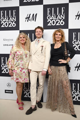 STOCKHOLM, SWEDEN 20260424 Gitte Herborg Bisgaard, Christopher Aller and Bettina Aller arrive at the Elle gala at the Grand Hotel on Friday STOCKHOLM SWEDEN x10080x  Copyright: xFredrikxSandberg TTx ELLE GALAN 2026 GOacJaSDFCI