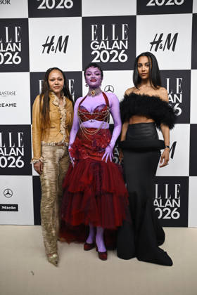 STOCKHOLM, SWEDEN 20260424 Serafina Kruuse, Daniela Rathana and Amanda Bereket Persson arrive at the Elle gala at the Grand Hotel on Friday STOCKHOLM SWEDEN x10080x  Copyright: xFredrikxSandberg TTx ELLE GALAN 2026 sAg82YmTs7Y