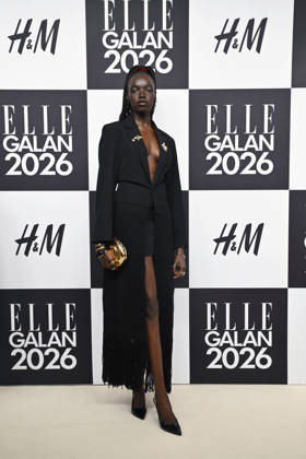 STOCKHOLM, SWEDEN 20260424 Nyajuok Gatdet arrives at the Elle gala at the Grand Hotel on Friday STOCKHOLM SWEDEN x10080x  Copyright: xFredrikxSandberg TTx ELLE GALAN 2026 GUiwfSrufp8