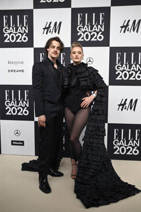 STOCKHOLM, SWEDEN 20260424 Herman Tommeraas and Alicia Agneson arrive at the Elle gala at the Grand Hotel on Friday STOCKHOLM SWEDEN x10080x  Copyright: xFredrikxSandberg TTx ELLE GALAN 2026 BAIKCvAina0