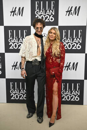 STOCKHOLM, SWEDEN 20260424 Kristofer Greczula and Kristina Keyyo Petrushina arrive at the Elle gala at the Grand Hotel on Friday STOCKHOLM SWEDEN x10080x  Copyright: xFredrikxSandberg TTx ELLE GALAN 2026 MnHnIsHv_rw