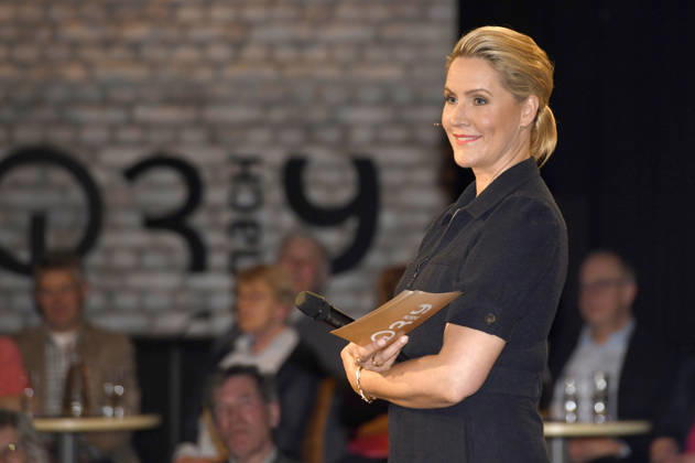 Judith Rakers bei der Aufzeichnung der RB Talkshow 3nach9 im Radio Bremen-Studio. Bremen, 24.04.2026
