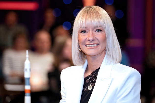 MDR - Riverboat. Sängerin Christin Stark anläßlich der Aufzeichnung der MDR - Talkshow Riverboat am 24.04.2026 in der Mediacity Leipzig. 20260424ADO0029
