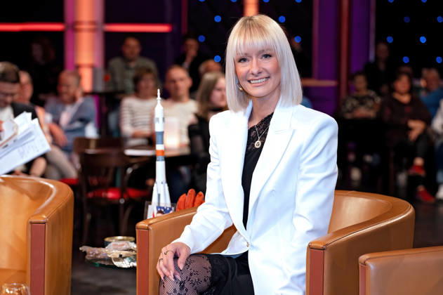 MDR - Riverboat. Sängerin Christin Stark anläßlich der Aufzeichnung der MDR - Talkshow Riverboat am 24.04.2026 in der Mediacity Leipzig. 20260424ADO0030