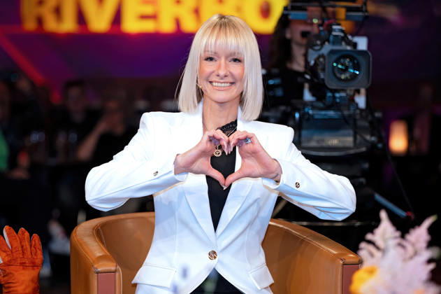 MDR - Riverboat. Sängerin Christin Stark anläßlich der Aufzeichnung der MDR - Talkshow Riverboat am 24.04.2026 in der Mediacity Leipzig. 20260424ADO0047