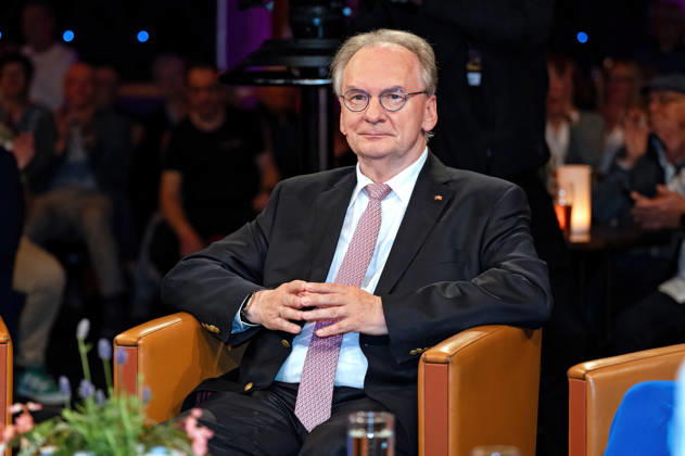 MDR - Riverboat. Dr. Reiner Haseloff ( Ministerpräsident a. D. von Sachsen-Anhalt ) anläßlich der Aufzeichnung der MDR - Talkshow Riverboat am 24.04.2026 in der Mediacity Leipzig. 20260424ADO0060