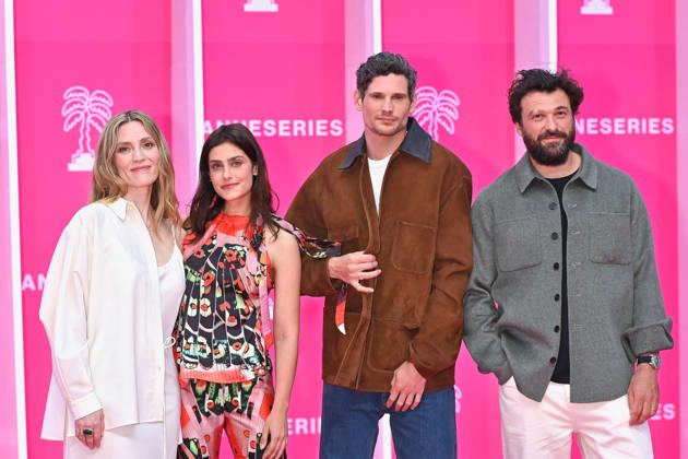 Pink Carpet - The 9th Canneseries International Festival - Day 2. FC CANNES, FRANCE - APRIL 24 Evelyne Brochu, Eugénie Derouand, Jérémie Laheurte and Thibaut Evrard attends Day Two of the 9th Canneseries International Festival on April 24, 2026 in Cannes, France. Photo by Franck Castel ABACAPRESS.COM Cannes France  Copyright: xCastelxFranck ABACAx