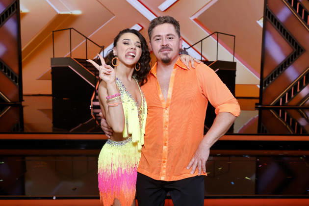 Schlagzeuger Gustav Schäfer (Tokio Hotel) und Tänzerin Anastasia Maruster bei der siebten Tanzshow der 19. Staffel der RTL-Tanzshow Lets Dance im Coloneum. 24.04.2026 NRW Deutschland Copyright: xChristophxHardtx