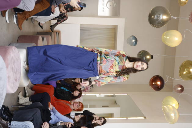 Lia Kemendi bei der Anja Gockel Fashion Show Frisches für die Sinne im Showroom Paris 44 by Anja Gockel. Berlin, 10.04.2026 Copyright: xAgenturxMatthiasxWehnertx xR.xduxVinagex
