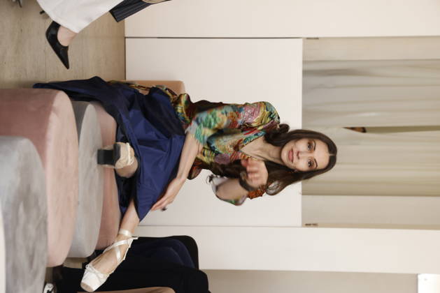 Lia Kemendi bei der Anja Gockel Fashion Show Frisches für die Sinne im Showroom Paris 44 by Anja Gockel. Berlin, 10.04.2026 Copyright: xAgenturxMatthiasxWehnertx xR.xduxVinagex