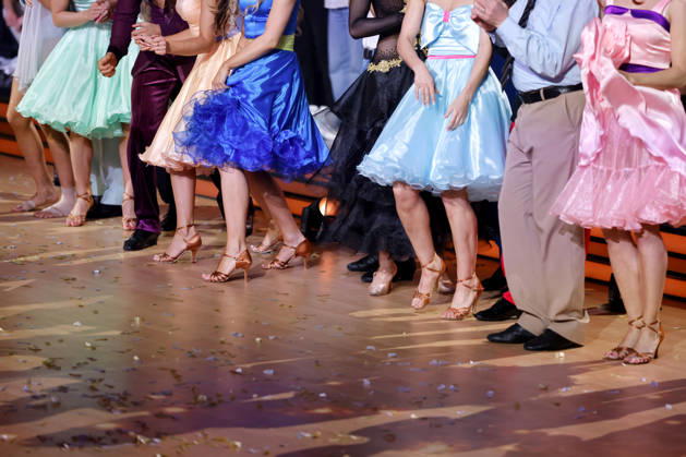 Die Tanzschuhe der verbliebenen Tanzpaare bei der siebten Tanzshow der 19. Staffel der RTL-Tanzshow Lets Dance im Coloneum. (Themenbild, Symbolbild) Köln, 24.04.2026 NRW Deutschland Copyright: xChristophxHardtx