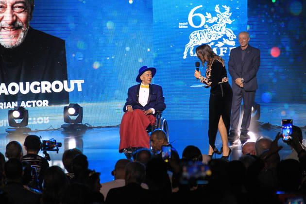 6th edition of the Annaba Mediterranean Film Festival Algerian actor salah aougrout, at the 6th edition of the Annaba Mediterranean Film Festival, which runs until April 30, to the screening of 55 films from 20 countries around the Mediterranean, and will be distinguished by the premiere screening of 13 foreign films and 53 Algerian films, Annaba in Algeria on April 24, 2026 Photo By Mohamed Ali APP Annaba Algeria Copyright: xAlgÃ riexPressexPhotosxAPPxMohamedxAlix xAPPx IMG_9797.jpeg