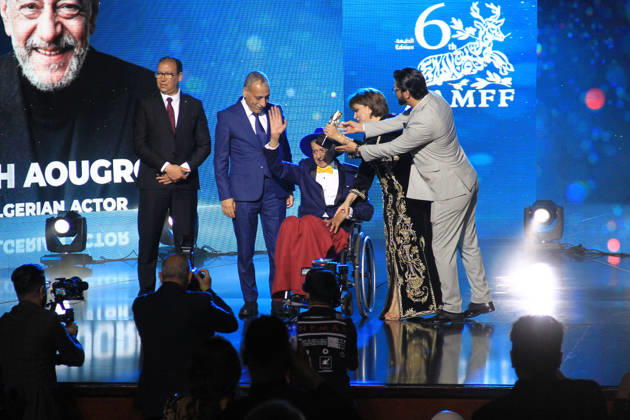 6th edition of the Annaba Mediterranean Film Festival Algerian Minister of Culture Malika Bendouda, with Algerian actor salah aougrout, at the 6th edition of the Annaba Mediterranean Film Festival, which runs until April 30, The festival will feature 55 films from 20 countries around the Mediterranean, and will be distinguished by the premiere screenings of 13 foreign films and 53 Algerian films, Annaba, Algeria April 24, 2026 Photo By Mohamed Ali APP Annaba Algeria Copyright: xAlgÃ riexPressexPhotosxAPPxMohamedxAlix xAPPx IMG_9802.jpeg