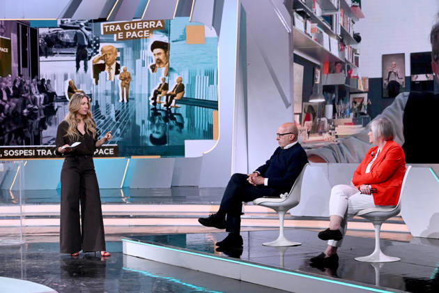 Milan, TV show Tv Talk, Rai3, - Mia Ceran, Anna Bisogno, Filippo Facci  Copyright: xAlbertoxTerenghix xipa-agency.netx xComi Terenghix IPA_Agency_IPA74223351