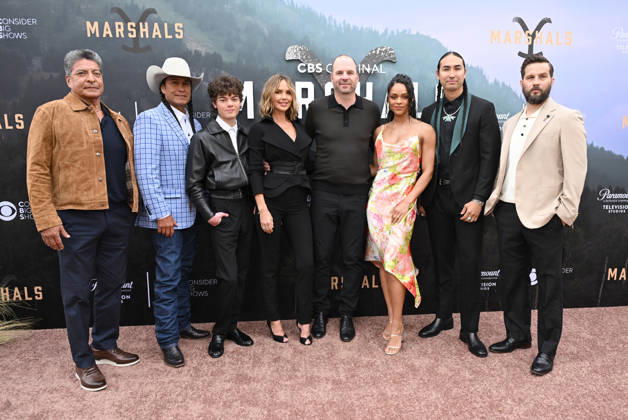 ˜Marshals™ FYC Gil Birmingham, Mo Brings Plenty, Brecken Merrill, Arielle Kebbel, Spencer Hudnut, Ash Santos,Tatanka Means and Logan Marshall-Green arriving to the Marshals FYC held at Paramount Studios on April 25, 2026 in Hollywood, CA. Hollywood Paramount Studios California USA Copyright: xLisaxOConnorx xAFF-USA.comx